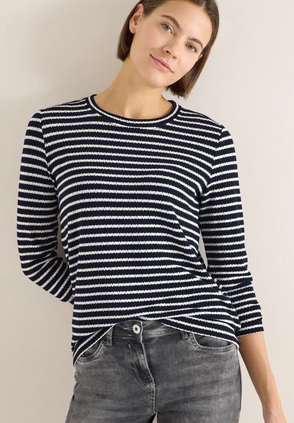 Gestreiftes Langarmshirt
