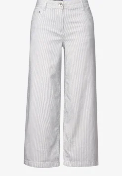Gestreifte Wide Leg Hose