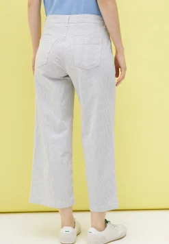 Gestreifte Wide Leg Hose