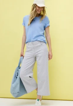 Gestreifte Wide Leg Hose