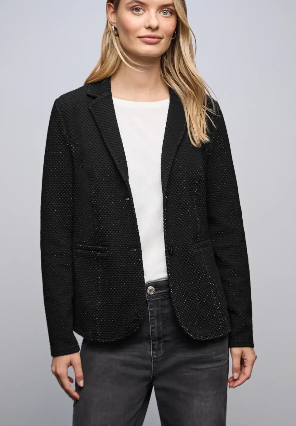 Glitzernder Jacquard Blazer