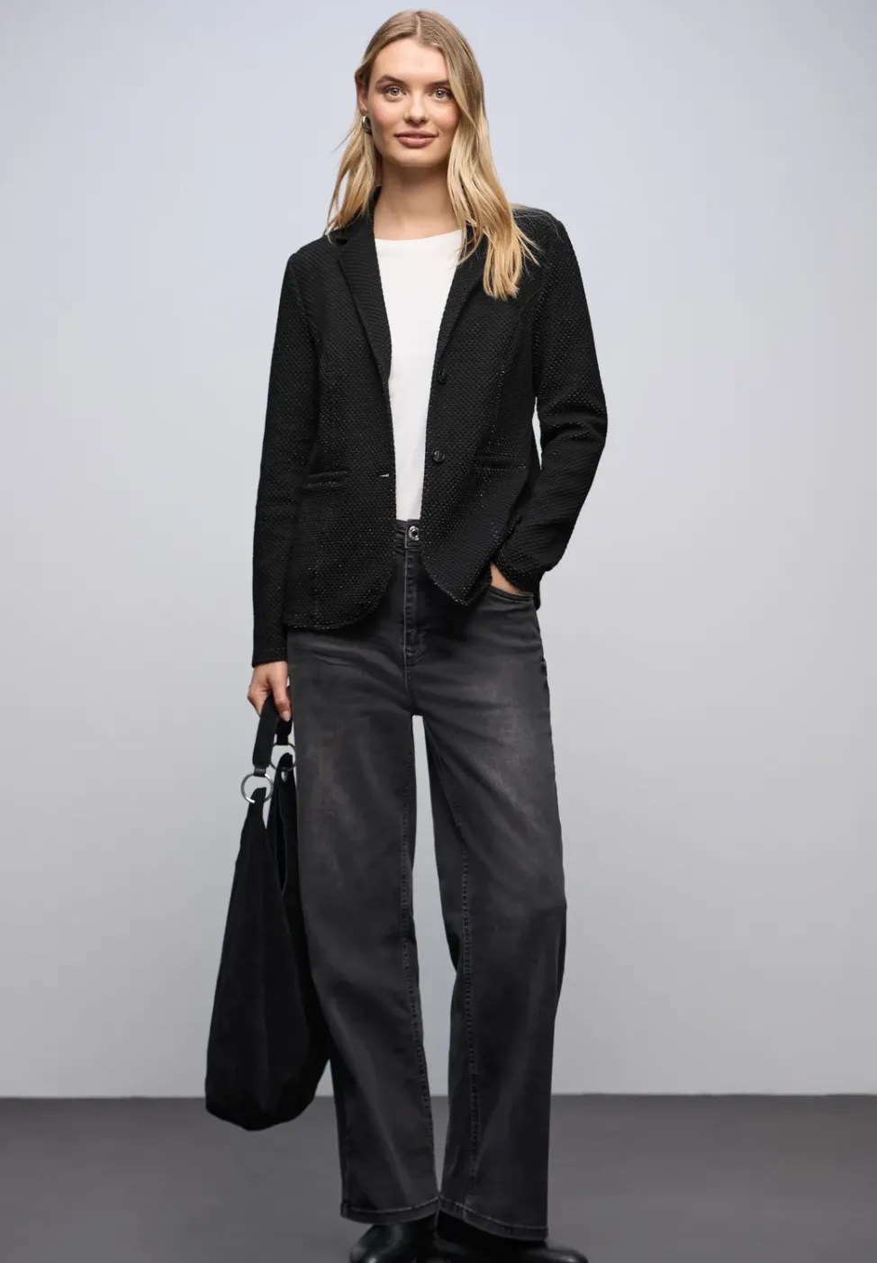 Glitzernder Jacquard Blazer