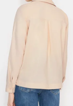 Hemdbluse in Unifarbe