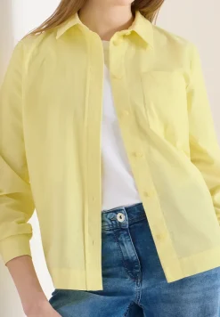 Hemdbluse in Unifarbe