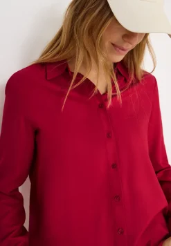 Hemdbluse in Unifarbe