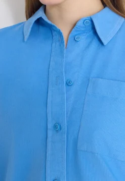 Hemdbluse in Unifarbe