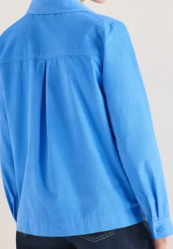 Hemdbluse in Unifarbe