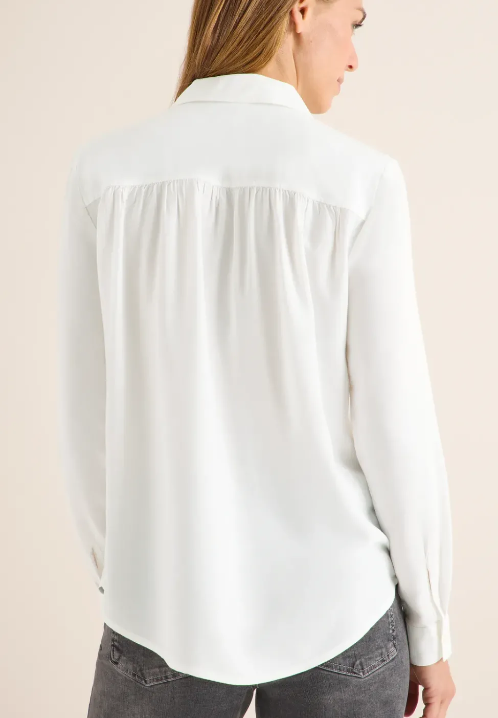 Hemdbluse in Unifarbe
