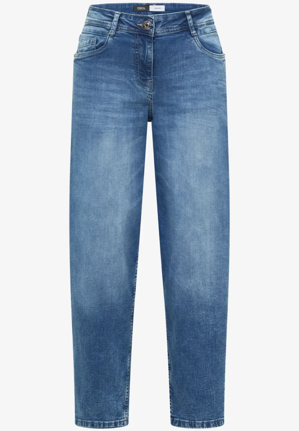 High Waist Barrel Leg Jeans im Loose Fit
