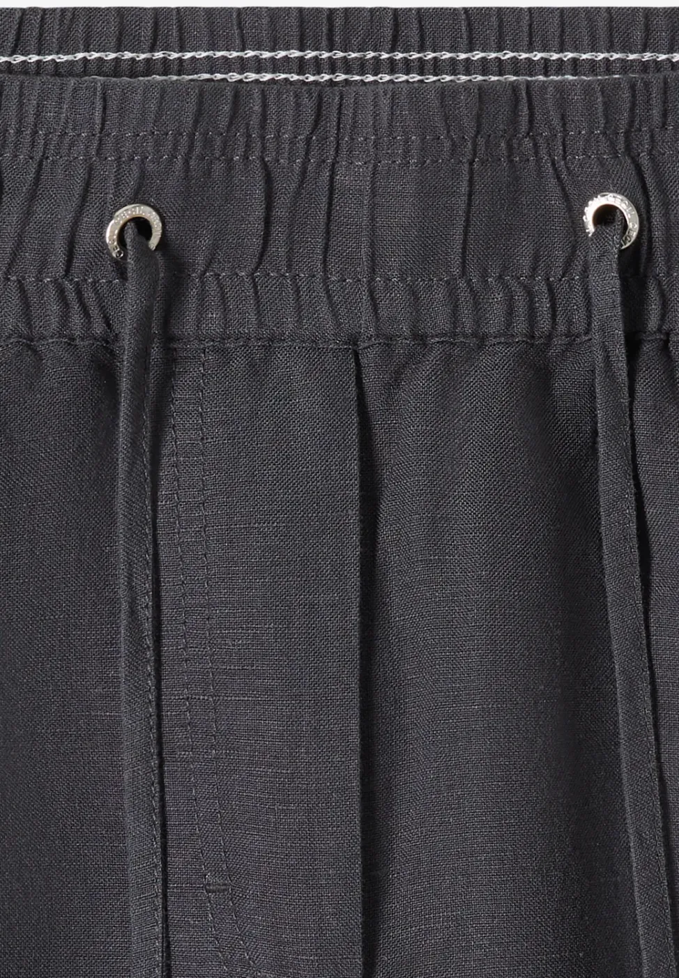 High Waist Wide Leg Hose aus Leinenmix