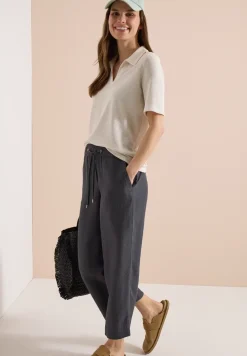 High Waist Wide Leg Hose aus Leinenmix