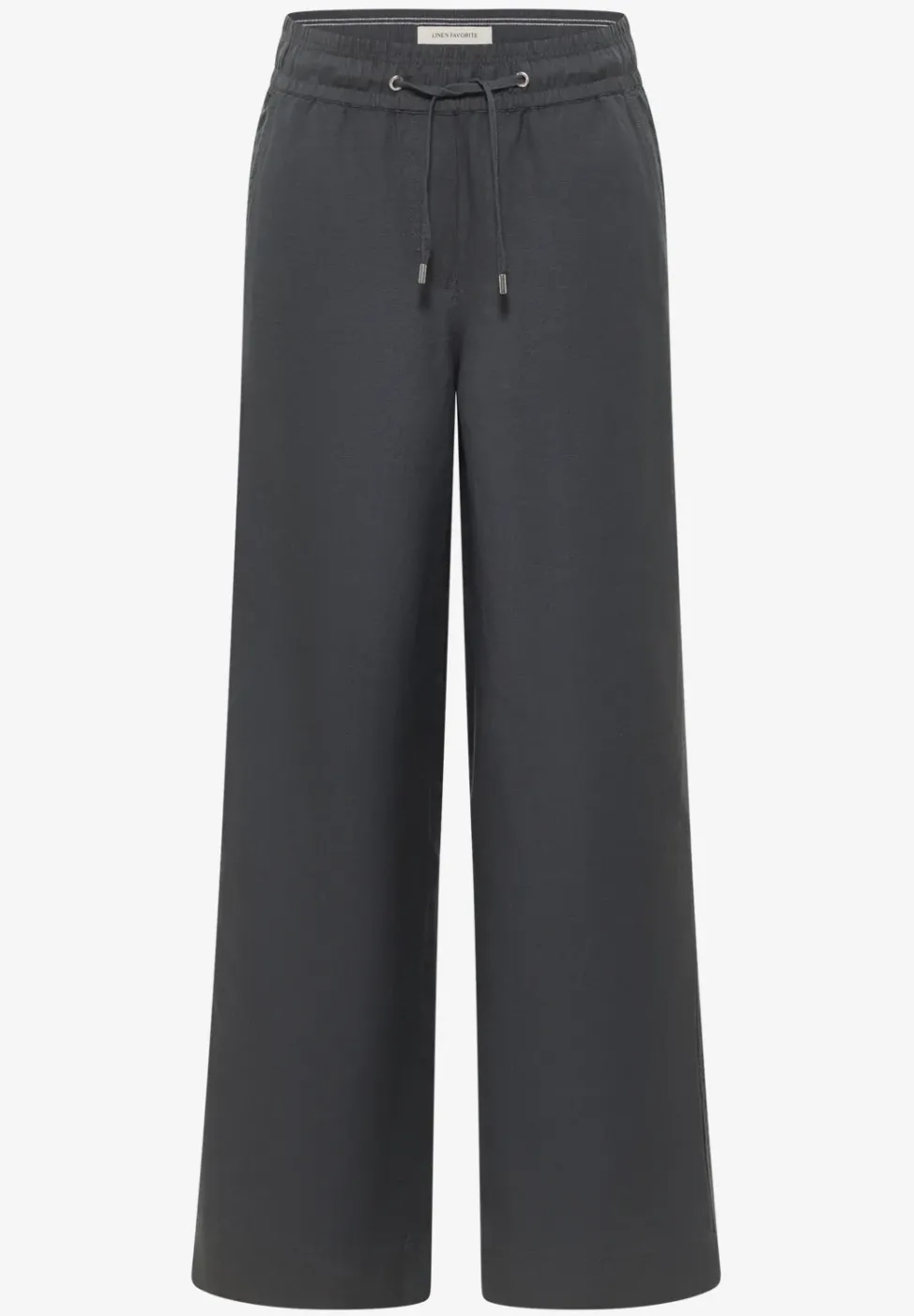 High Waist Wide Leg Hose aus Leinenmix