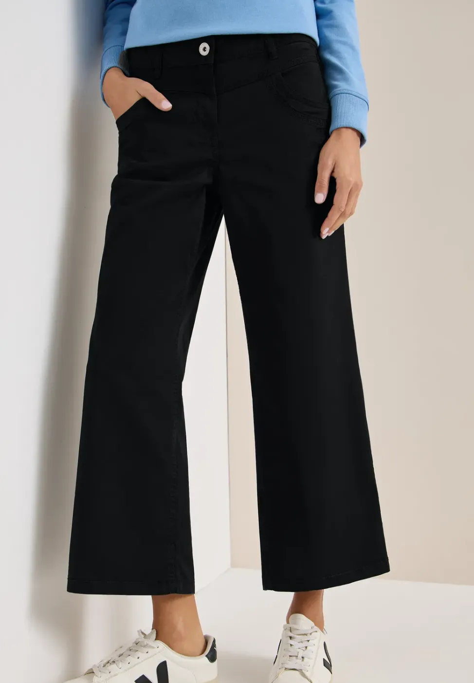 High Waist Wide Leg Hose im Loose Fit