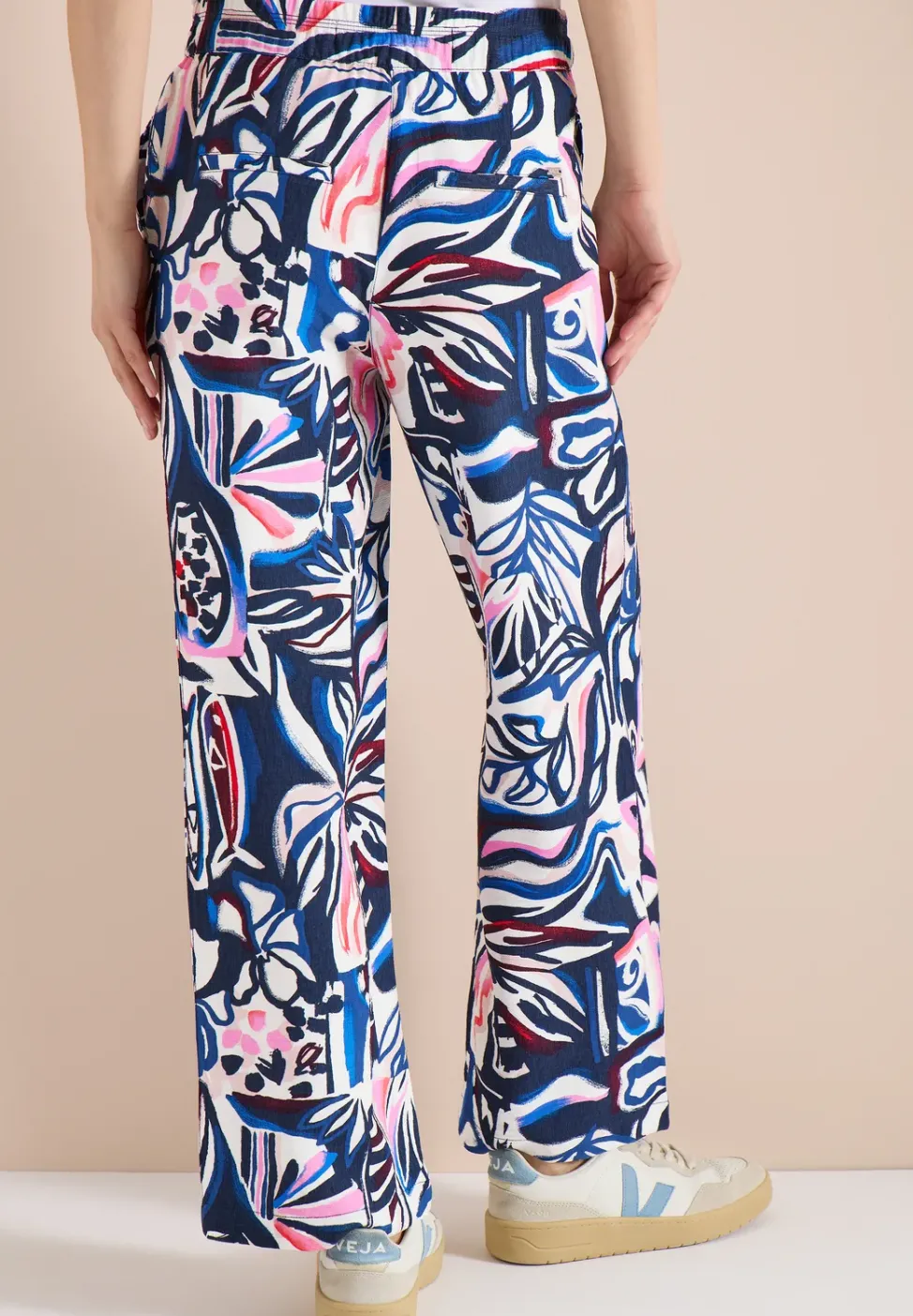 High Waist Wide Leg Hose mit Print