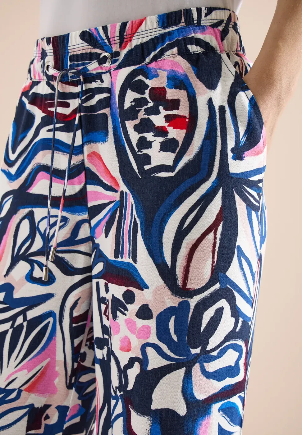 High Waist Wide Leg Hose mit Print