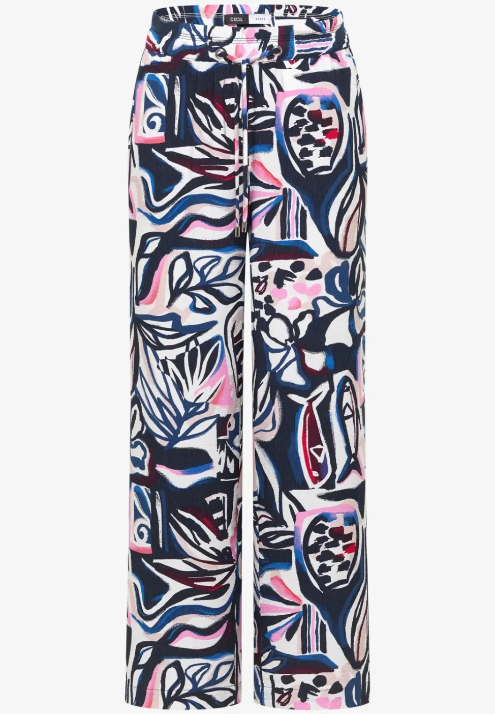 High Waist Wide Leg Hose mit Print
