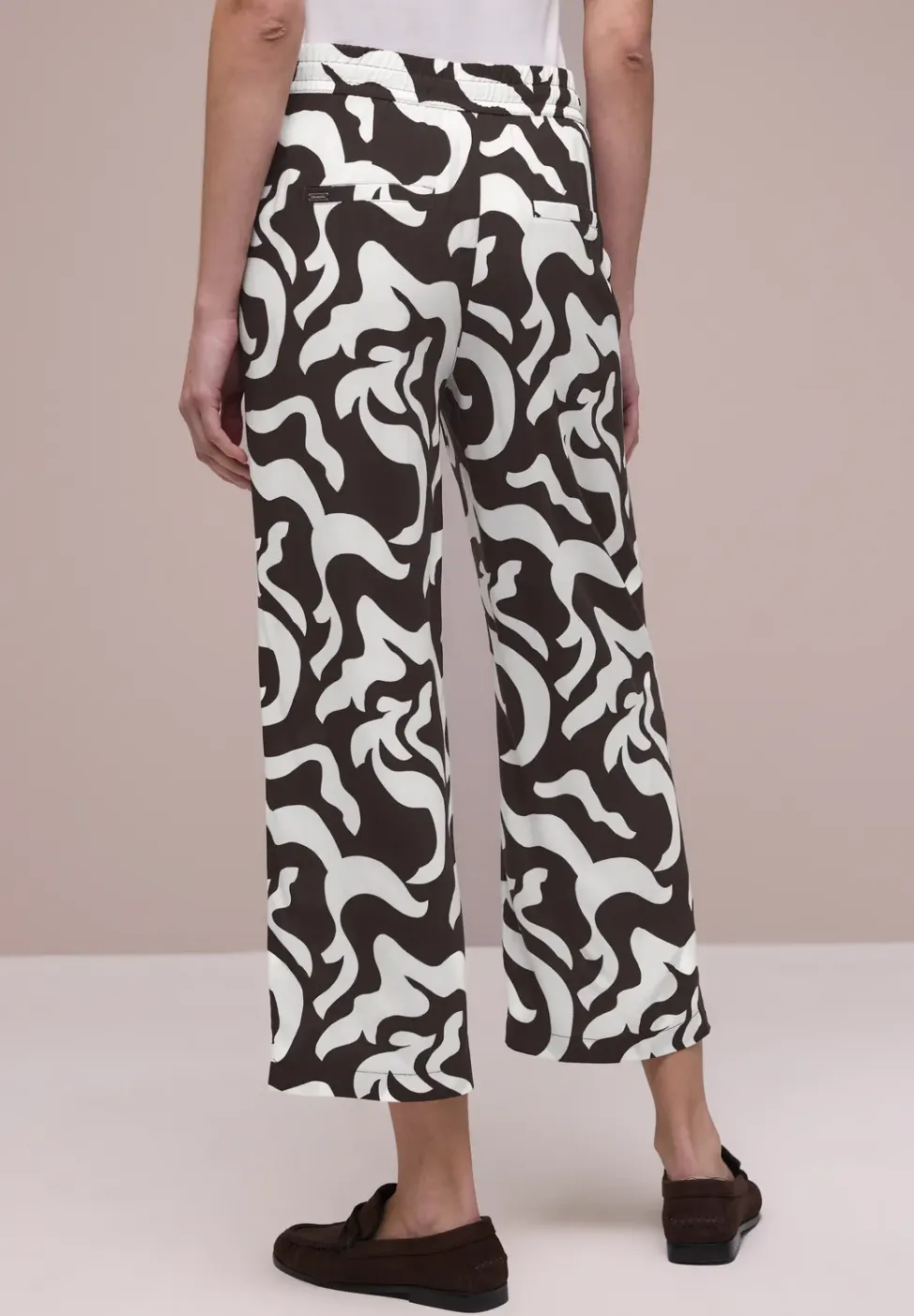 High Waist Wide Leg Hose mit Print