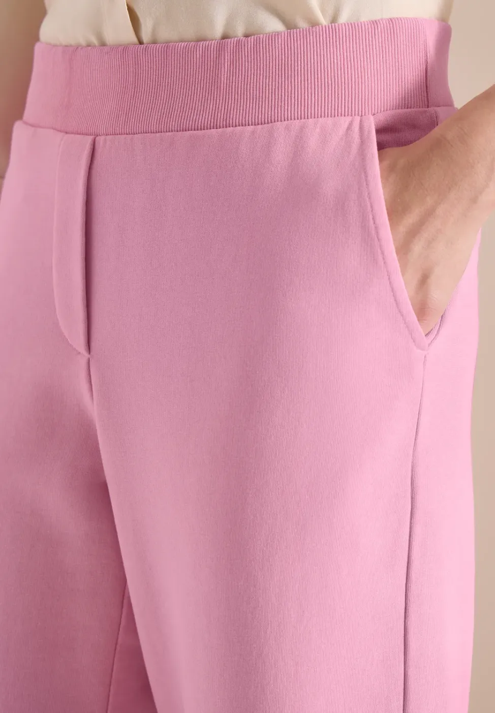 High Waist Wide Leg Sweathose im Washed-Look