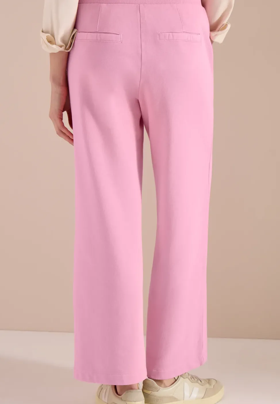 High Waist Wide Leg Sweathose im Washed-Look