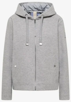 Hoodie Jacke in Woll-Optik