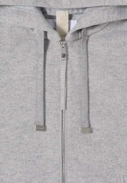 Hoodie Jacke in Woll-Optik