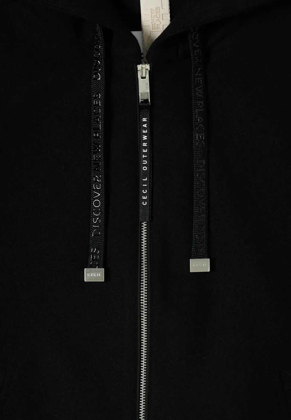 Hoodie Jacke in Woll-Optik