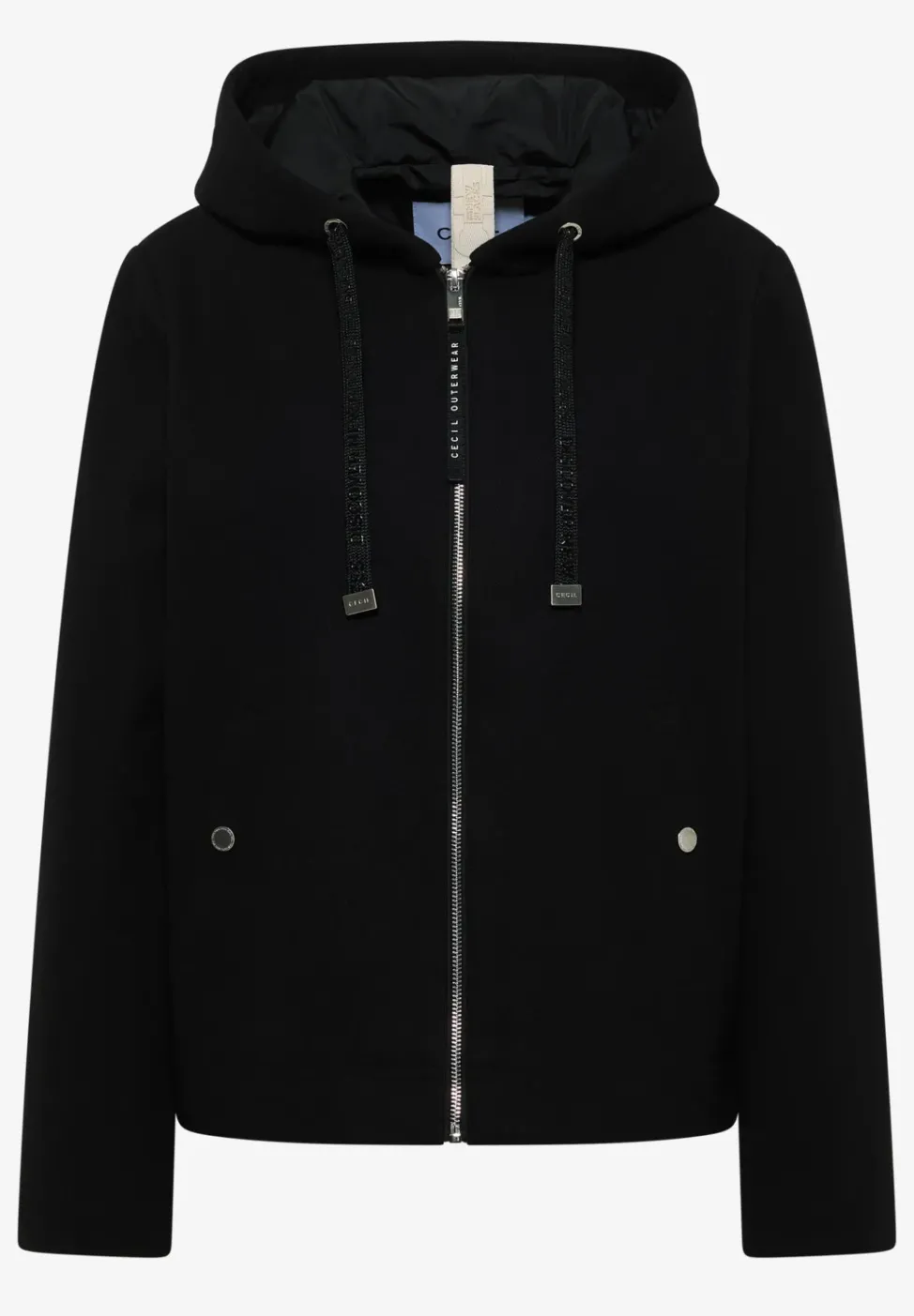 Hoodie Jacke in Woll-Optik