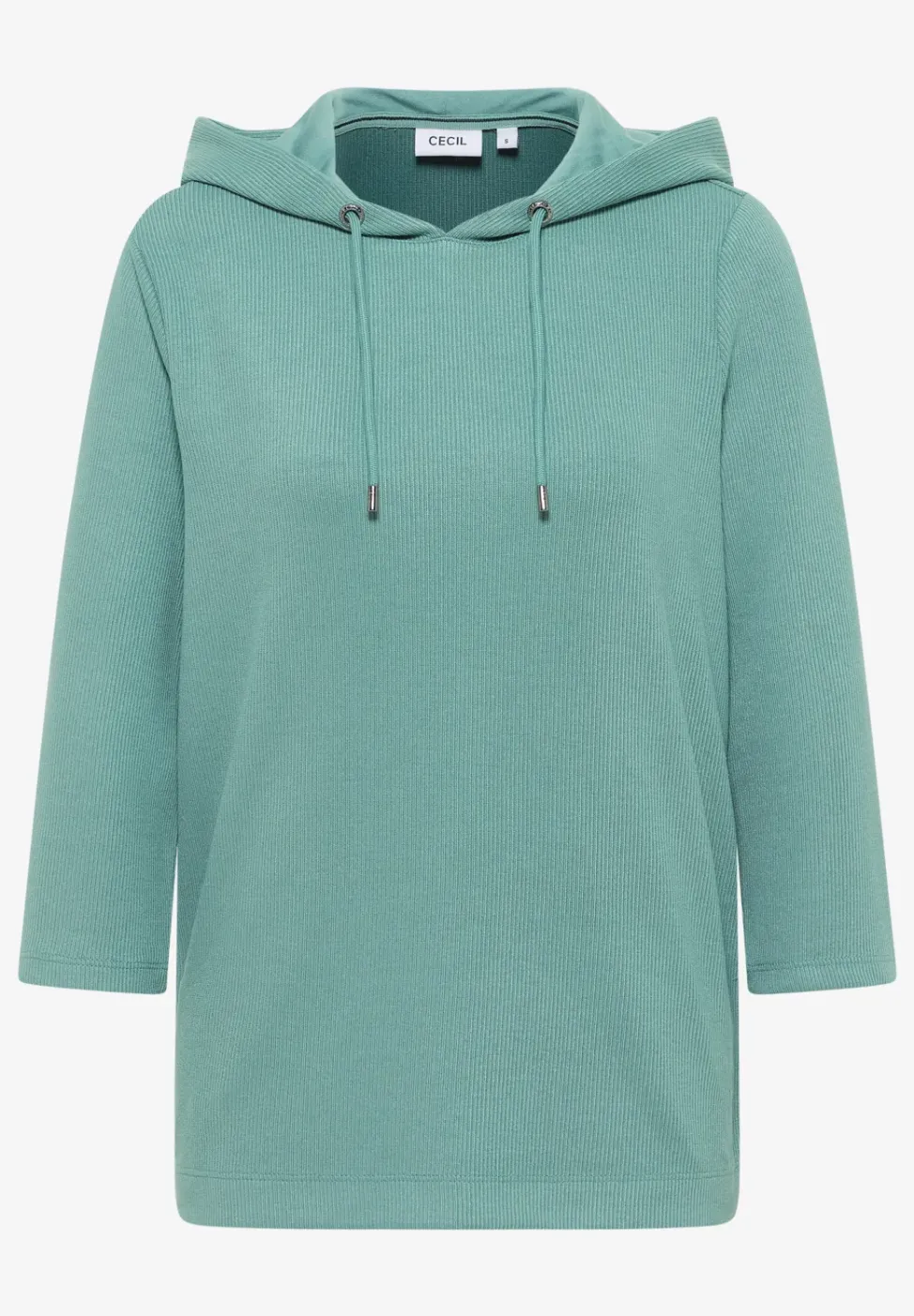 Hoodie Shirt in Rippstruktur