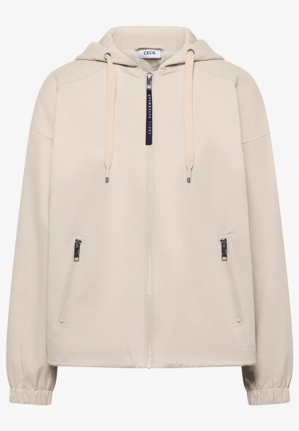 Jacke aus Baumwollmix mit Kapuze