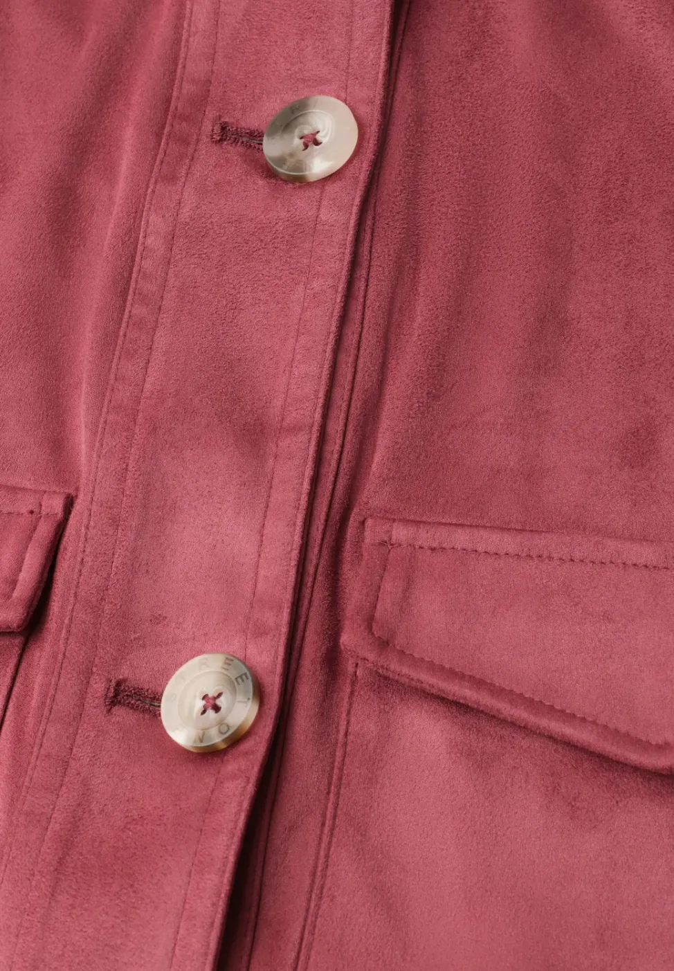 Jacke aus Velours mit Knopfleiste