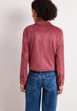 Jacke aus Velours mit Knopfleiste