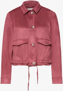 Jacke aus Velours mit Knopfleiste