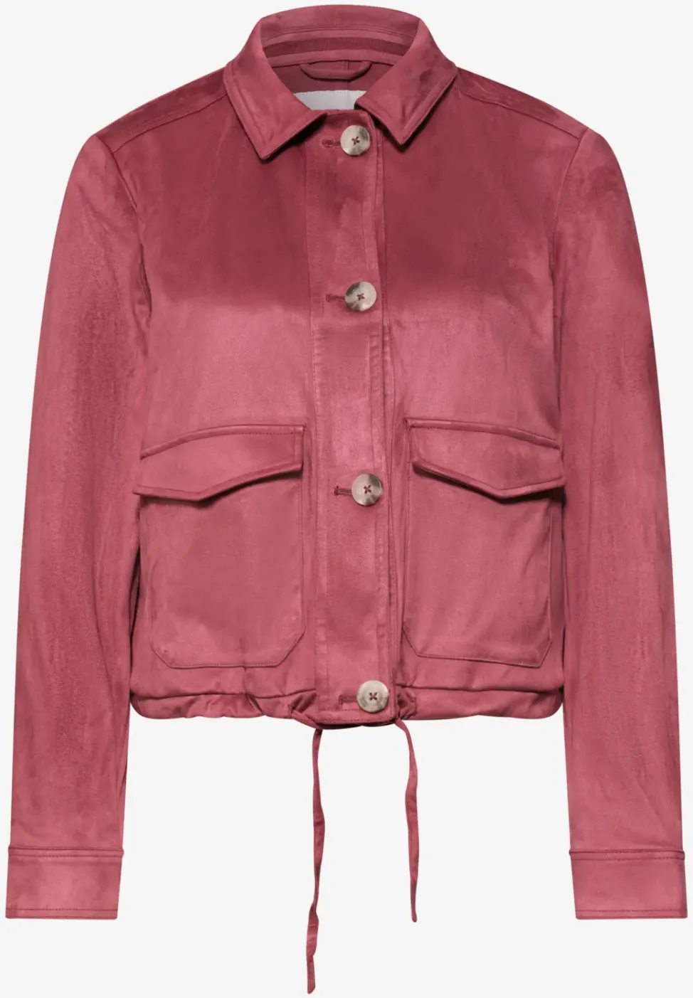 Jacke aus Velours mit Knopfleiste