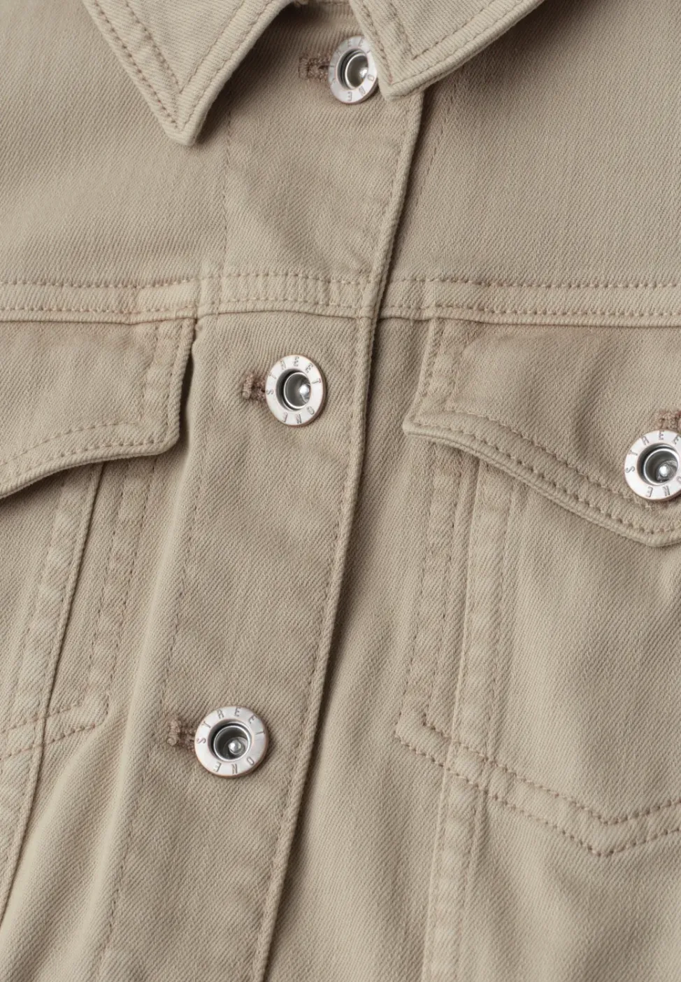Jacke im Colored-Denim-Look mit Taschen
