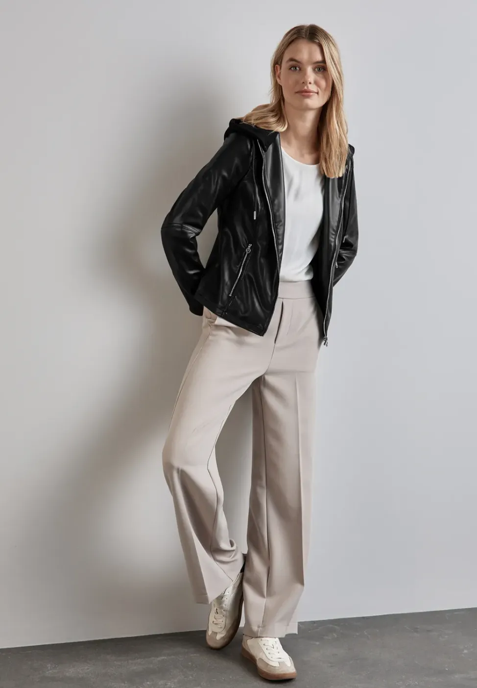 Jacke in Leder-Optik