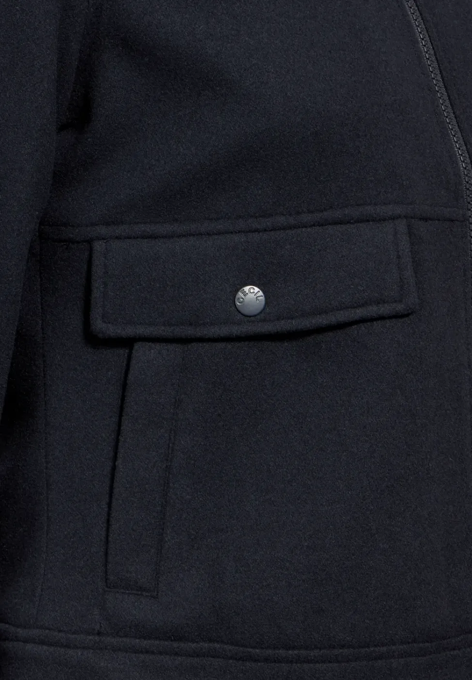 Jacke in Woll-Optik