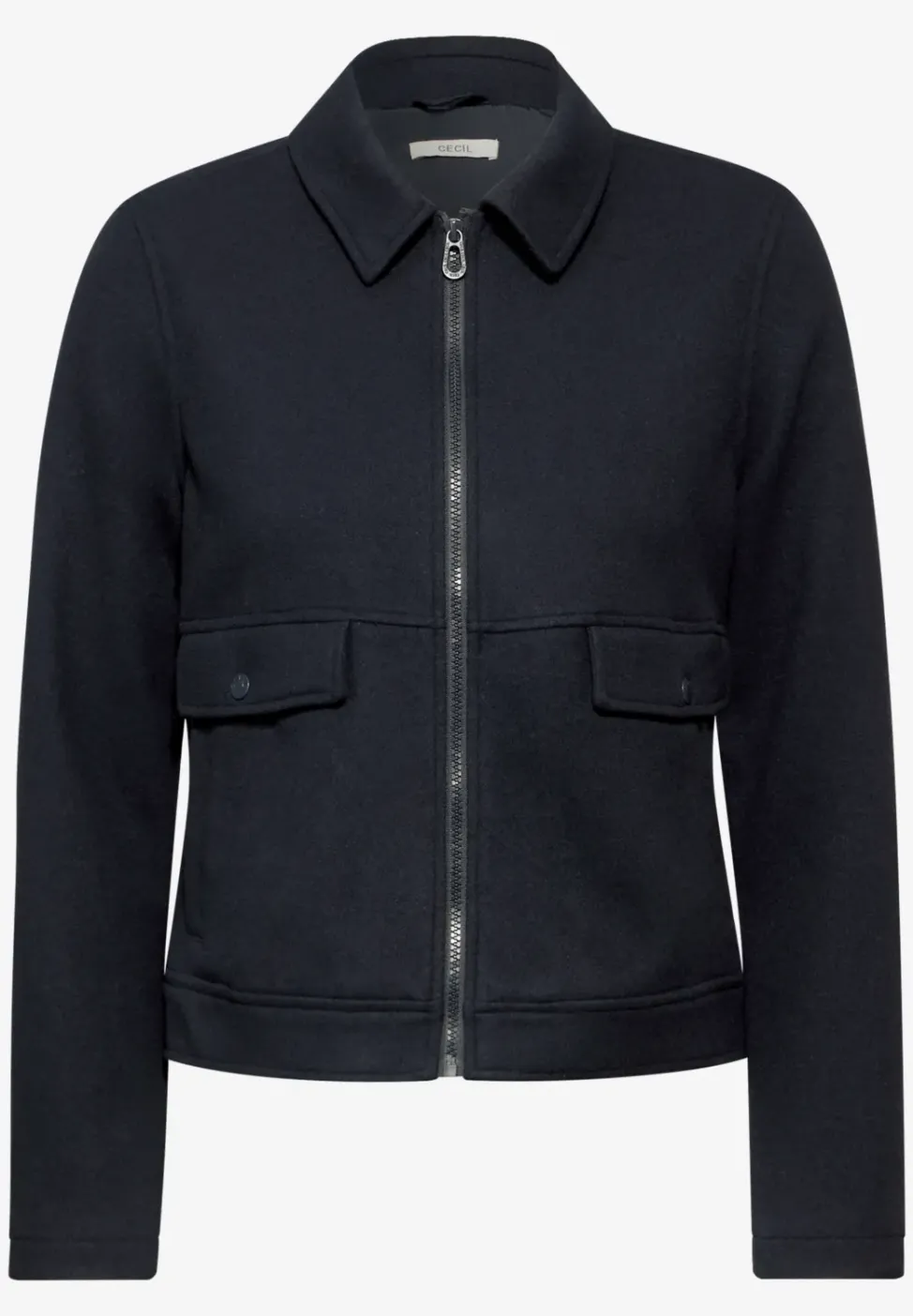 Jacke in Woll-Optik