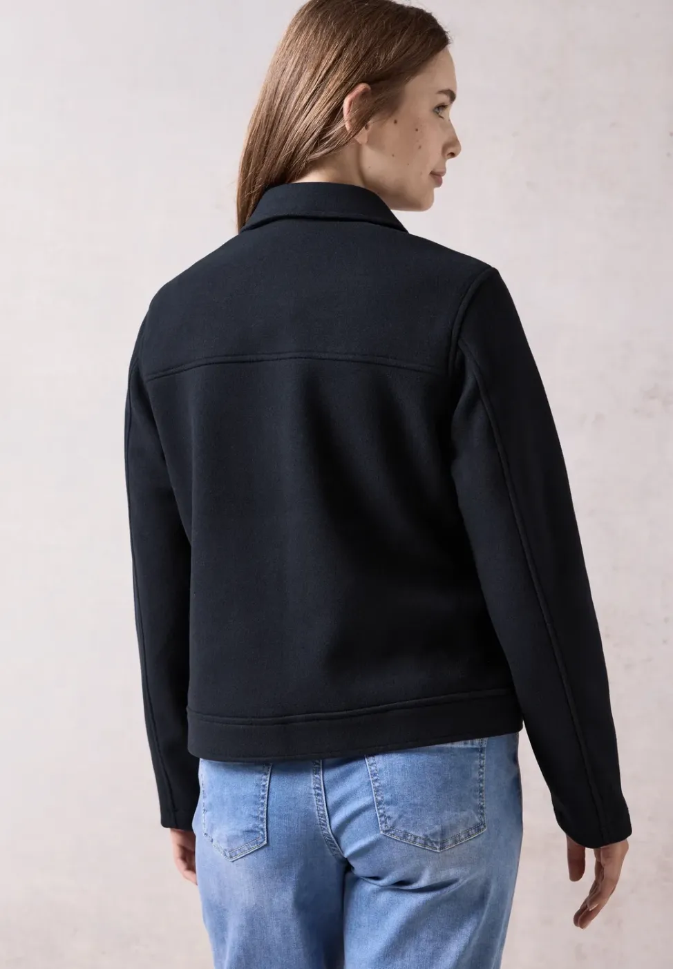 Jacke in Woll-Optik