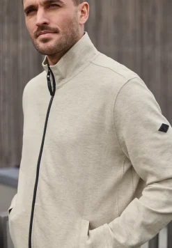 Jacke mit Stehkragen im Melange-Look