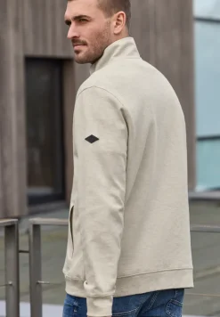 Jacke mit Stehkragen im Melange-Look