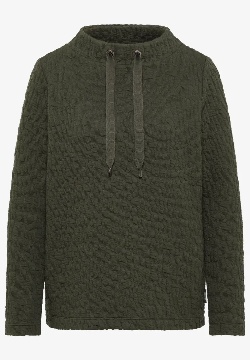 Jacquard Funnel Neck Shirt