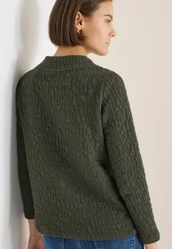 Jacquard Funnel Neck Shirt
