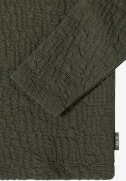 Jacquard Funnel Neck Shirt