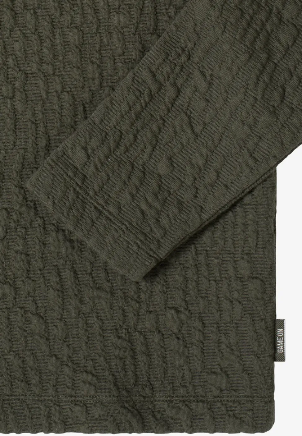 Jacquard Funnel Neck Shirt