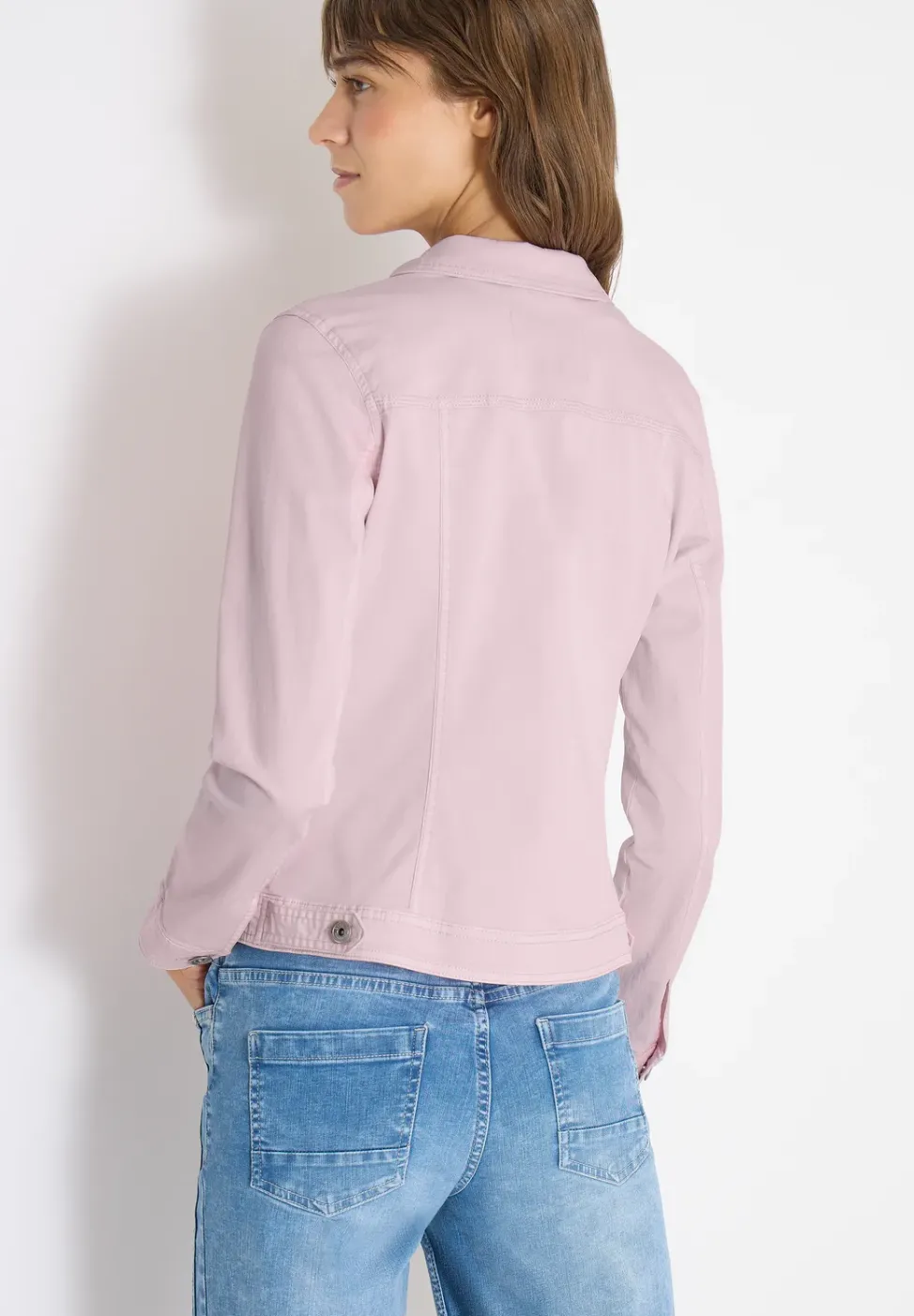 Jeansjacke im Colored-Denim-Look