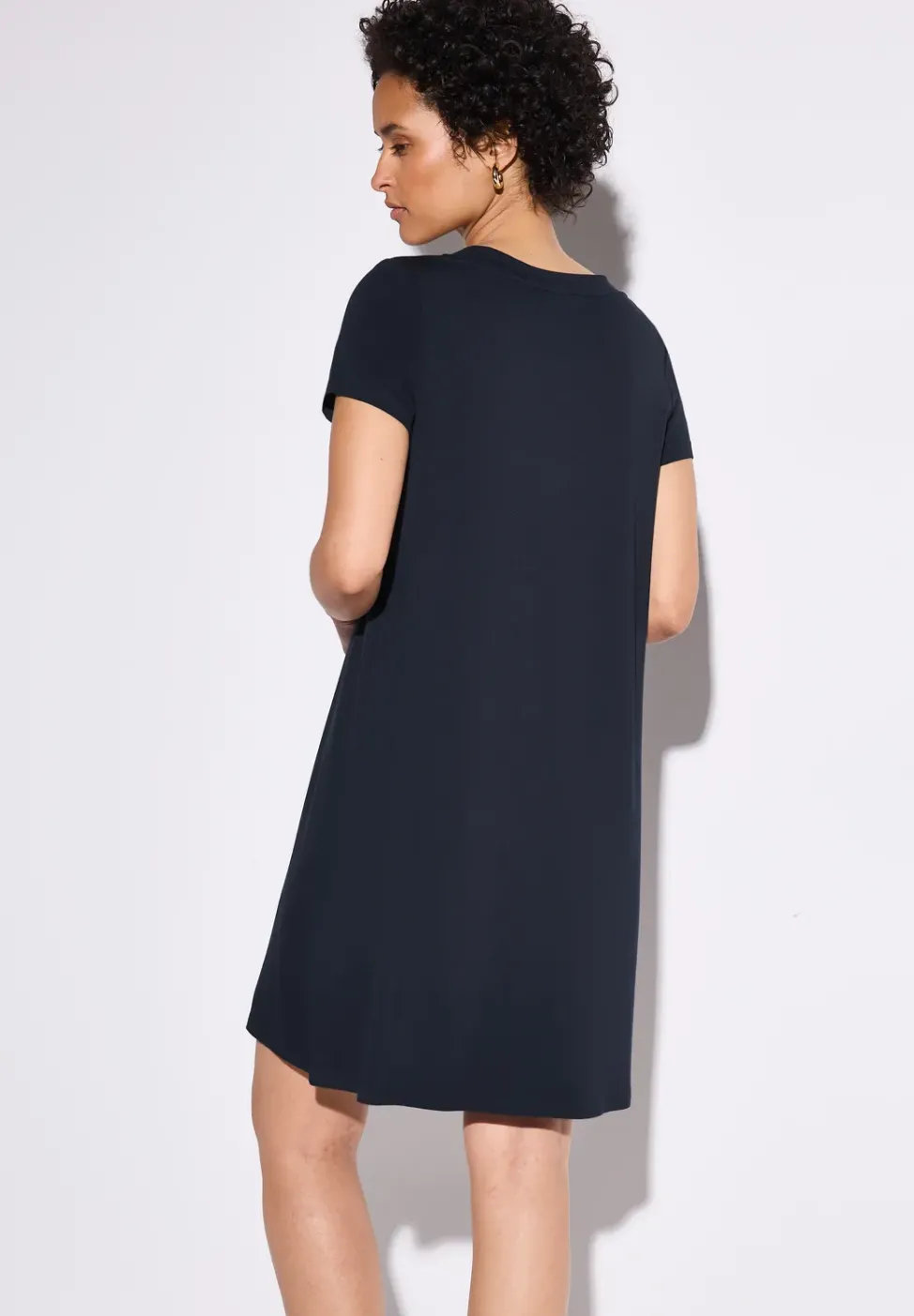 Jersey-Kleid in Unifarbe
