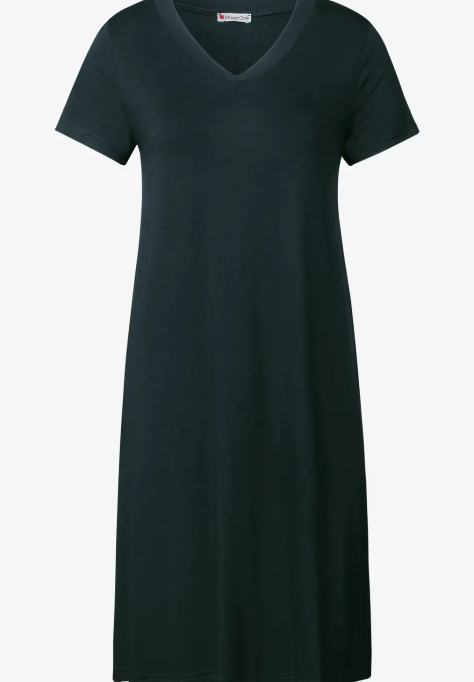 Jersey-Kleid in Unifarbe