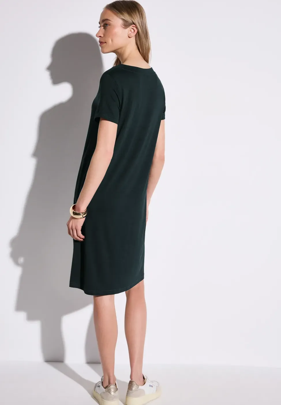 Jersey-Kleid in Unifarbe