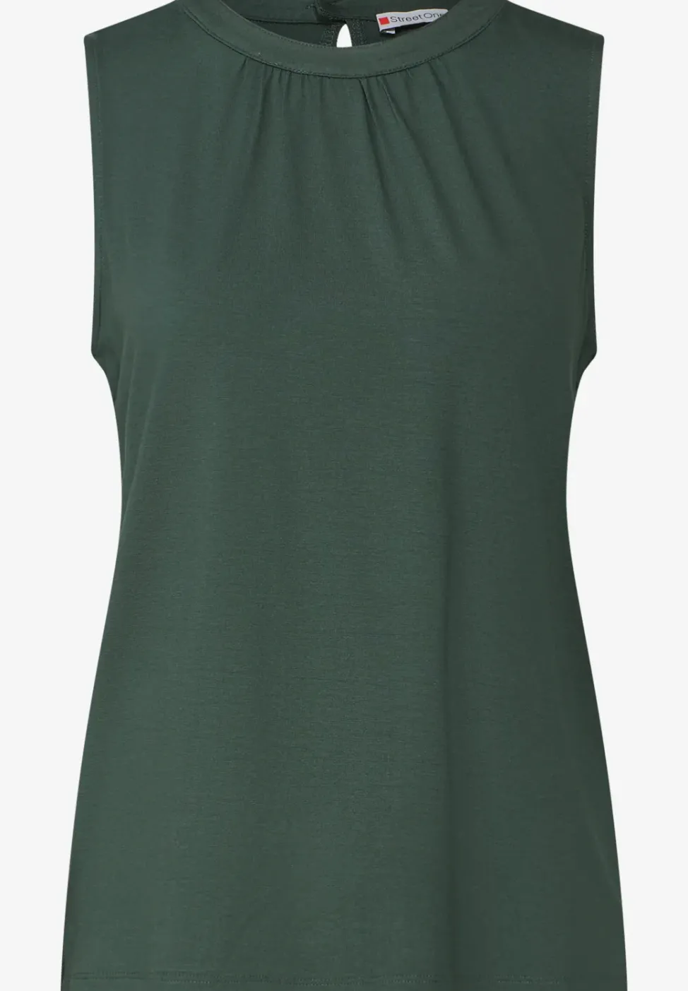 Jersey-Top mit Raffung