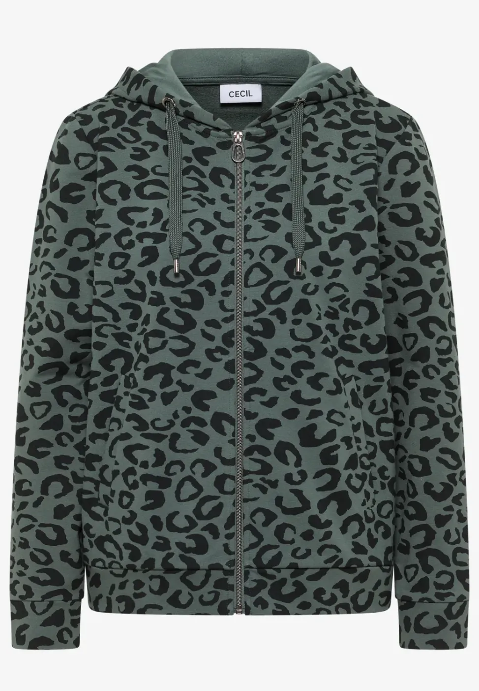 Kapuzenjacke mit Leo-Muster